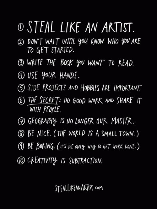 how to steal like an artist