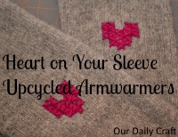 heart on your sleeve upcycled armwarmers