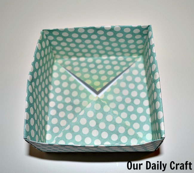 finished origami box
