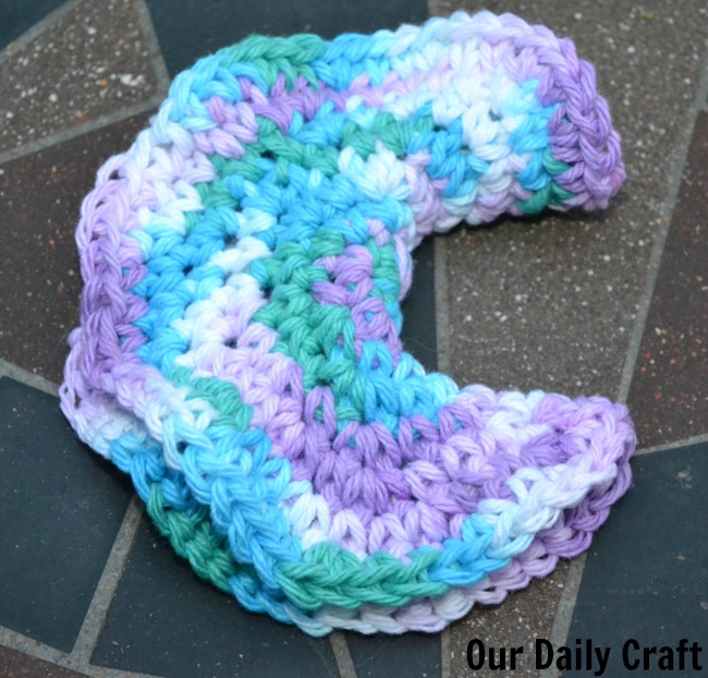 crochet washcloth origami