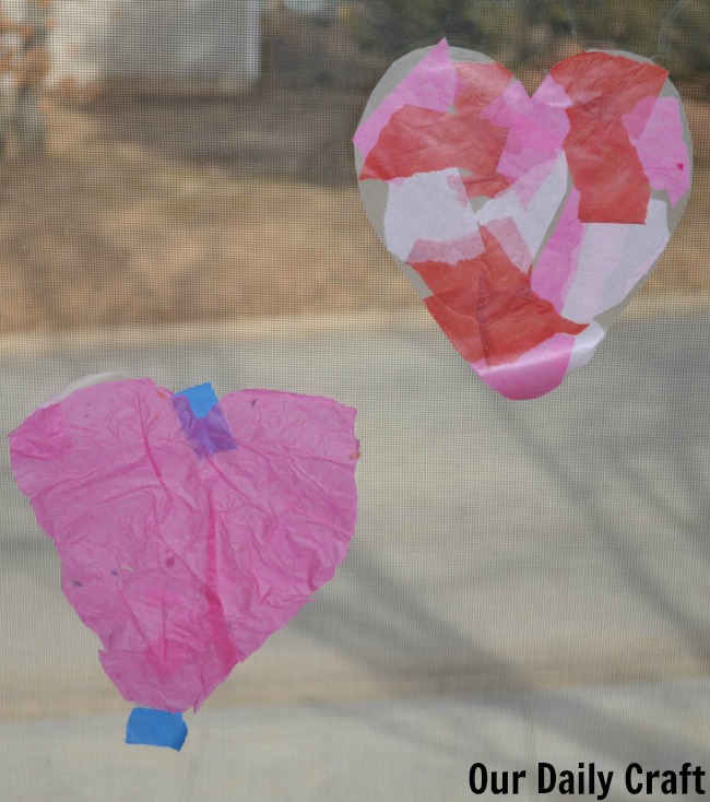 tissue paper heart decoration