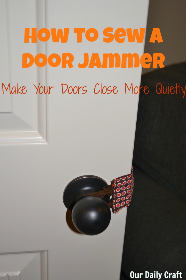 Sew a super simple door jammer to help your kid's door close more quietly.