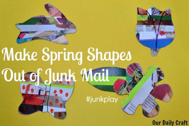 Turn a Junk Mail Collage into Fun Spring Decorations #junkplay