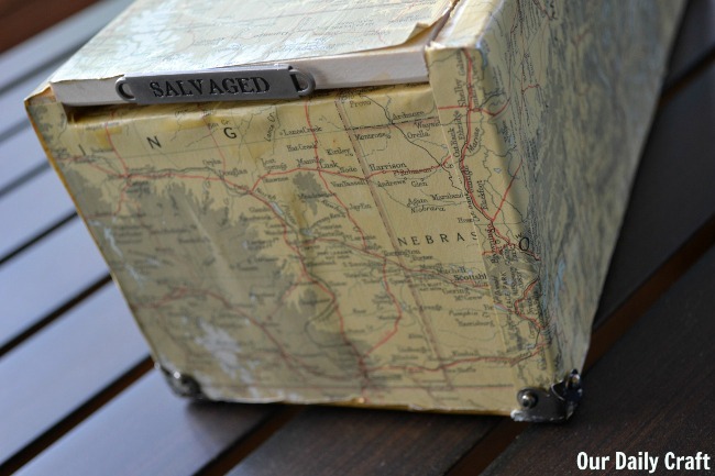 How to Decoupage a Box with Old Maps