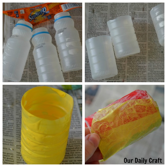 make a lantern out of a plastic bottle
