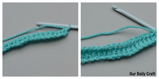 second row tunisian crochet