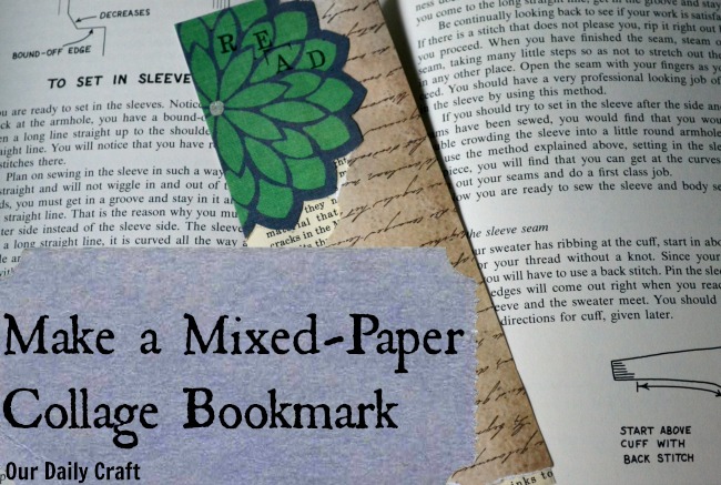 Make a mixed-paper bookmark out of scraps to make your reading experience a little prettier.