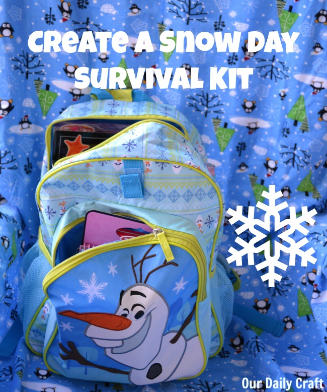 make a snow day survival kit to celebrate snow days