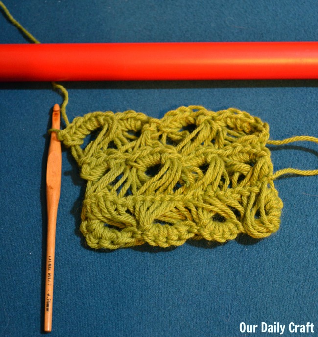 broomstick lace sample