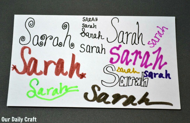 a card full of sarah
