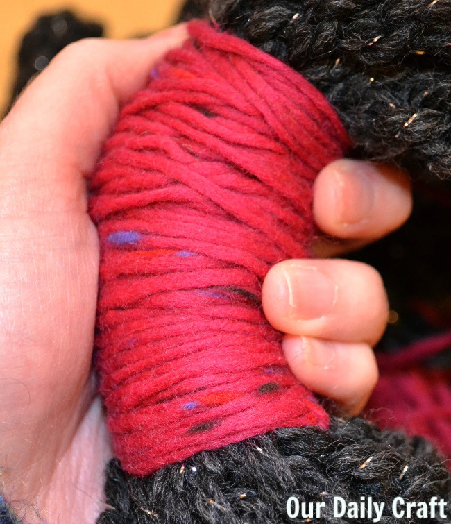 finished yarn wrap crochet slip stitch scarf