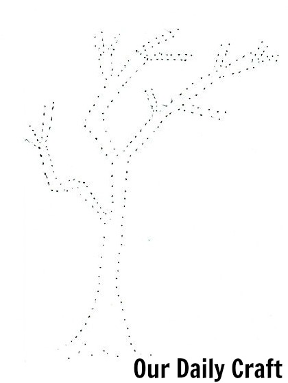 drawing with dots tree