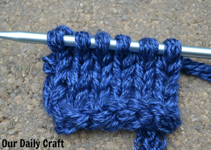 bulky spool knit yarn swatch