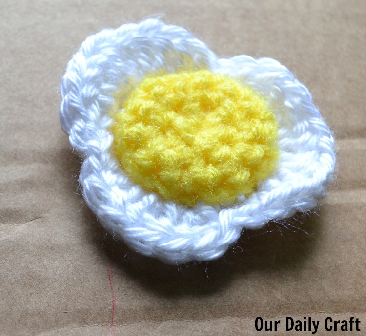 fried egg crochet