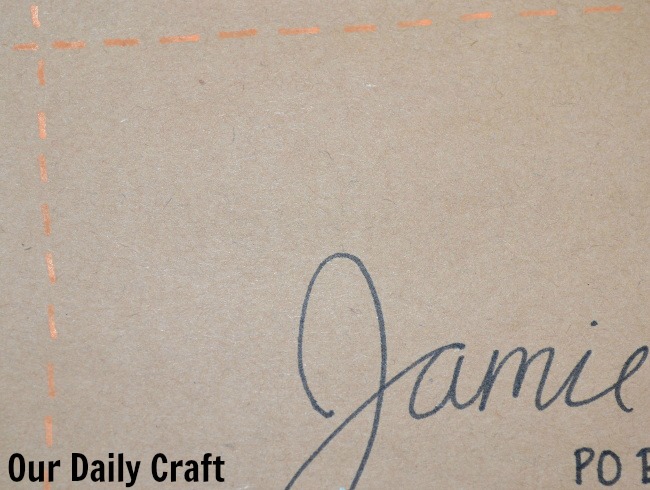 hand lettered envelope