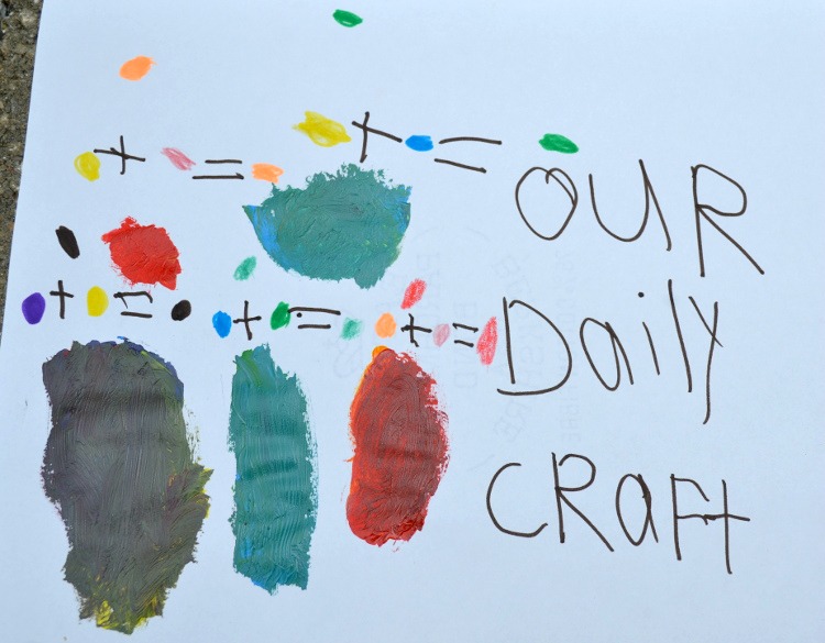 The girl takes over Our Daily Craft with a lesson in color mixing.