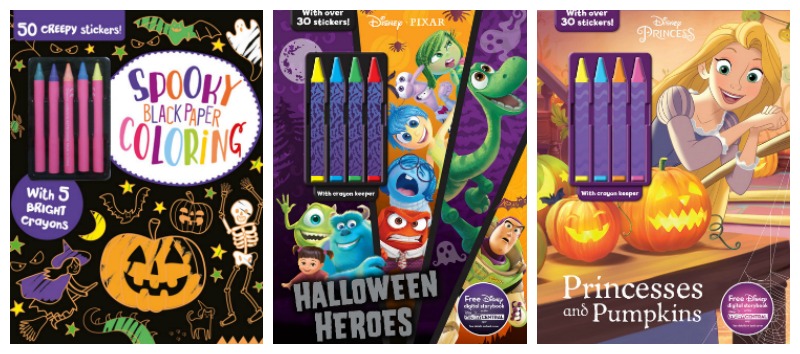 Halloween coloring books and crafts make fun a fun Halloween activity bucket for kids.. 
