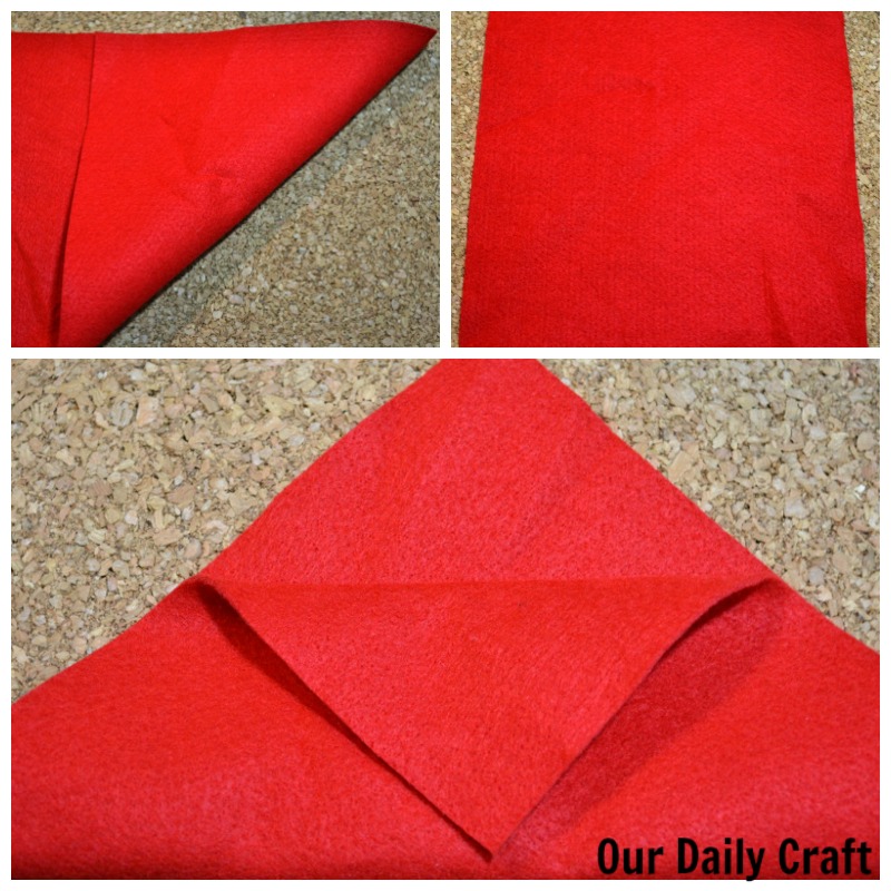 Make a felt origami Valentine bag or decoration.