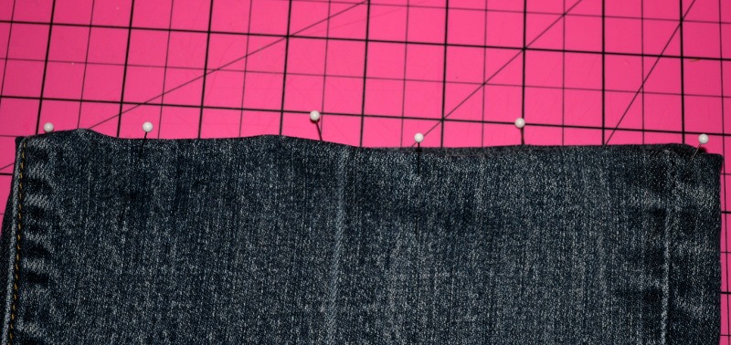 How to sew a new hem on your jeans when you tear them up by walking on them because they are too long.