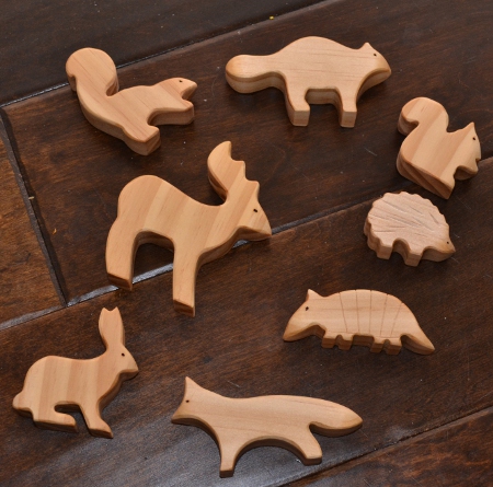 wooden animal waldorf toys