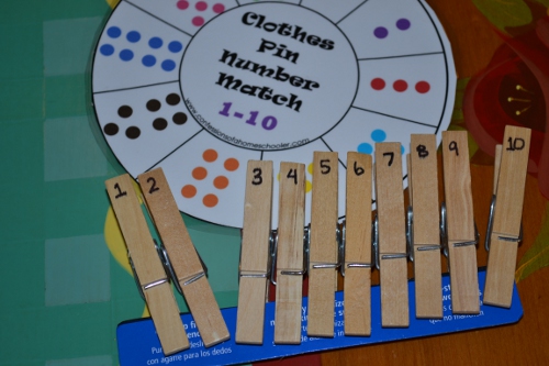 clothespin number match