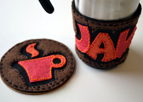 coffee embroidery kit