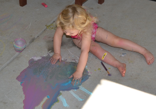 chalk paint fingerpaint