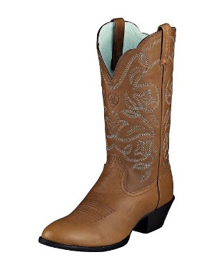 Women's Heritage Western R Toe Boot - Brown Oiled Rowdy by Ariat