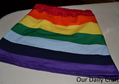 Rainbow Striped Skirt Tutorial