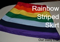 rainbow striped skirt pattern
