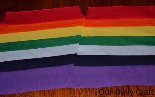 rainbow skirt pieces