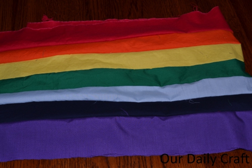 rainbow skirt stripes