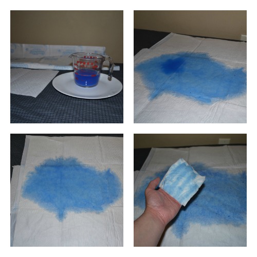 bed pad soaking experiment