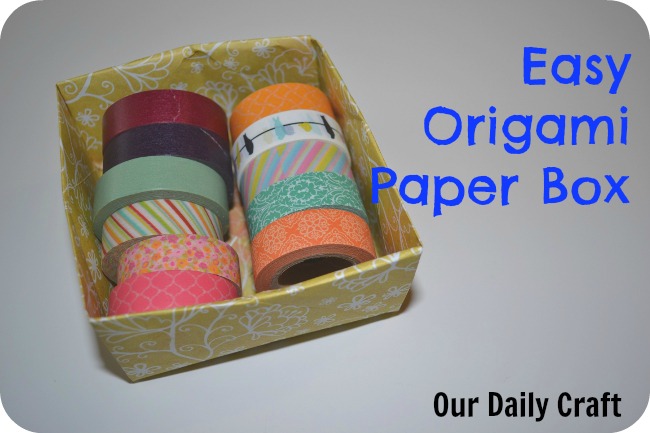 origami box washi tape storage