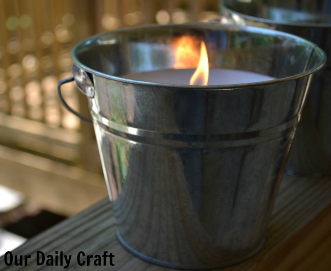 Quick and Easy Bucket Candles for Summer