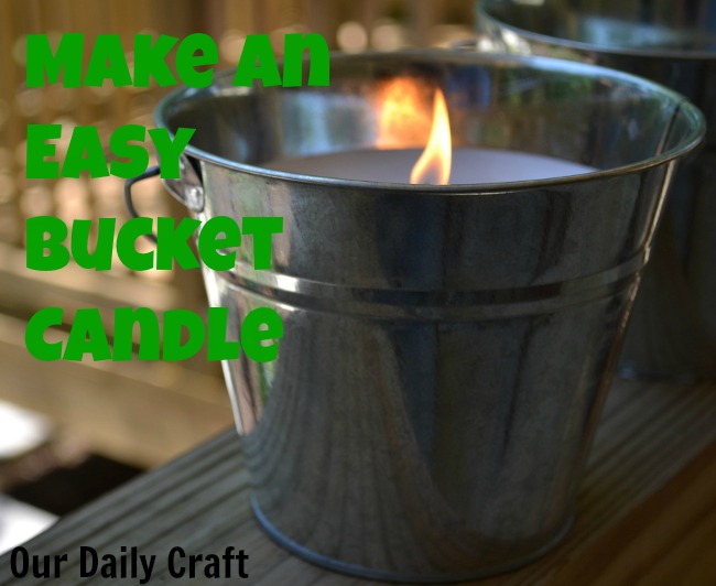 galvanized bucket candles