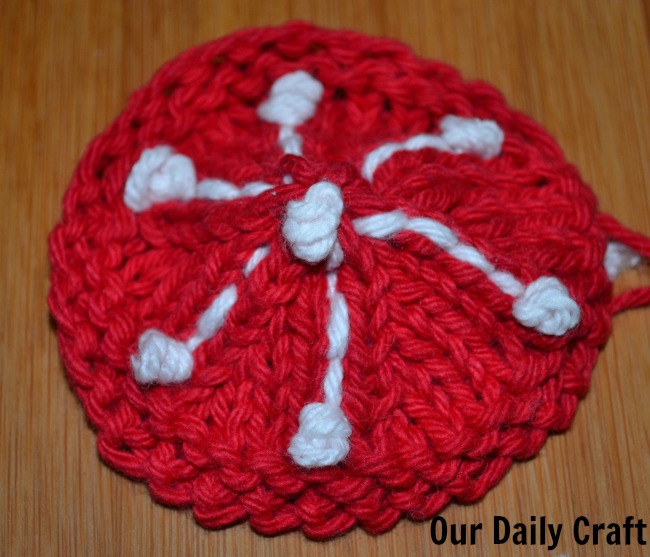 embellished knit disk