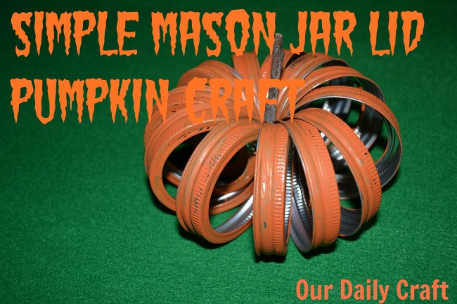 mason jar lid pumpkin