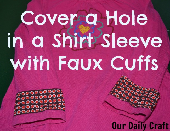 cuff to cover hole in shirt