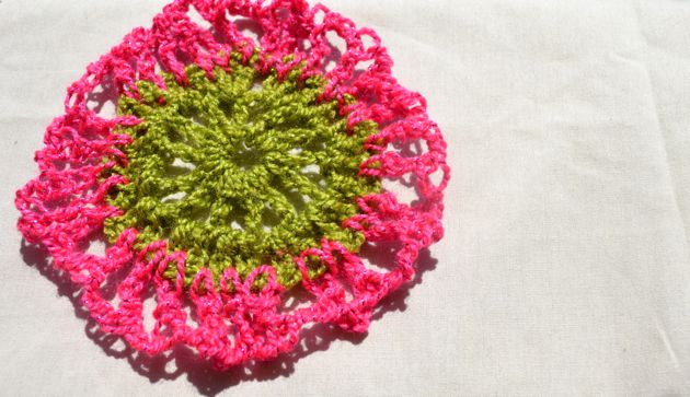 crocheted flower