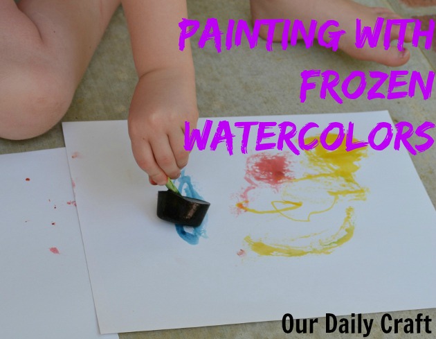 painting with frozen watercolors