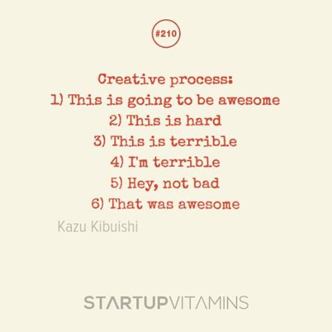 creative process awesome to terrible