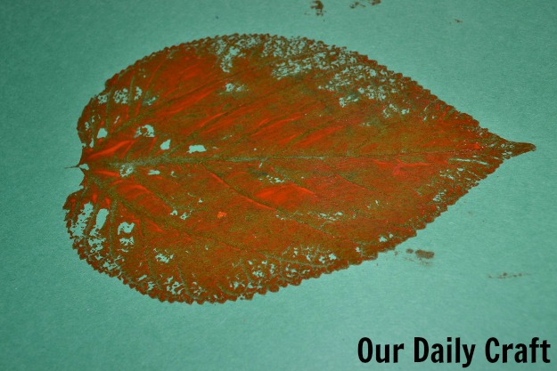 printmaking with leaves