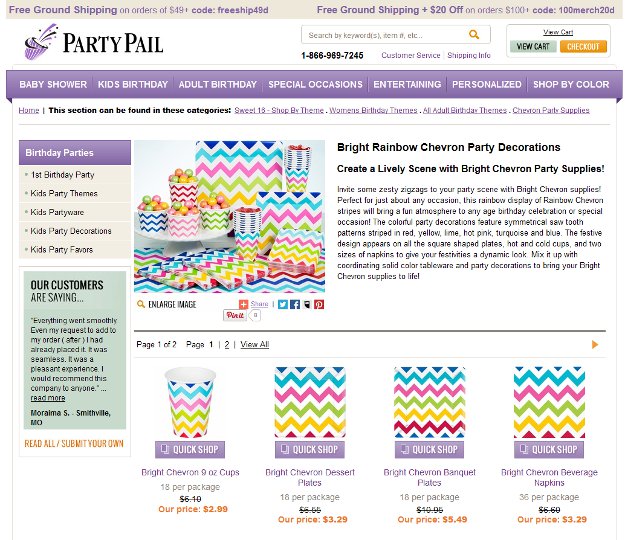 partypail.com party decorations