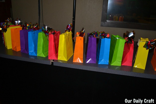 rainbow favor bags