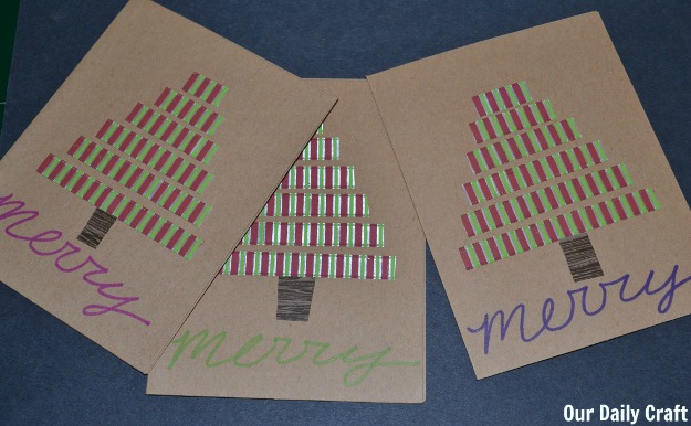 merry christmas tree cards