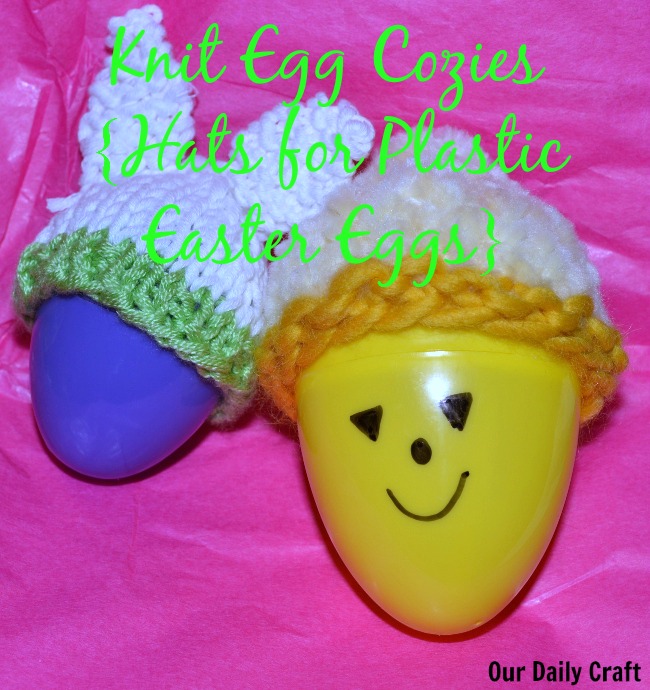 knit egg cozies for plastic easter eggs