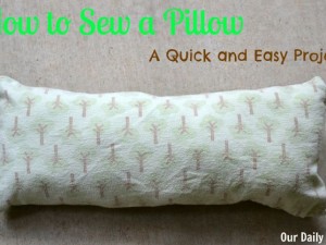 How to sew a quick and easy pillow from scrap fabric