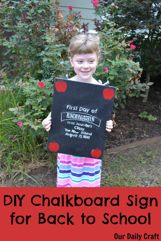 DIY Chalkboard Sign for Back-to-School