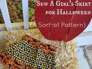 sew a girl's halloween skirt